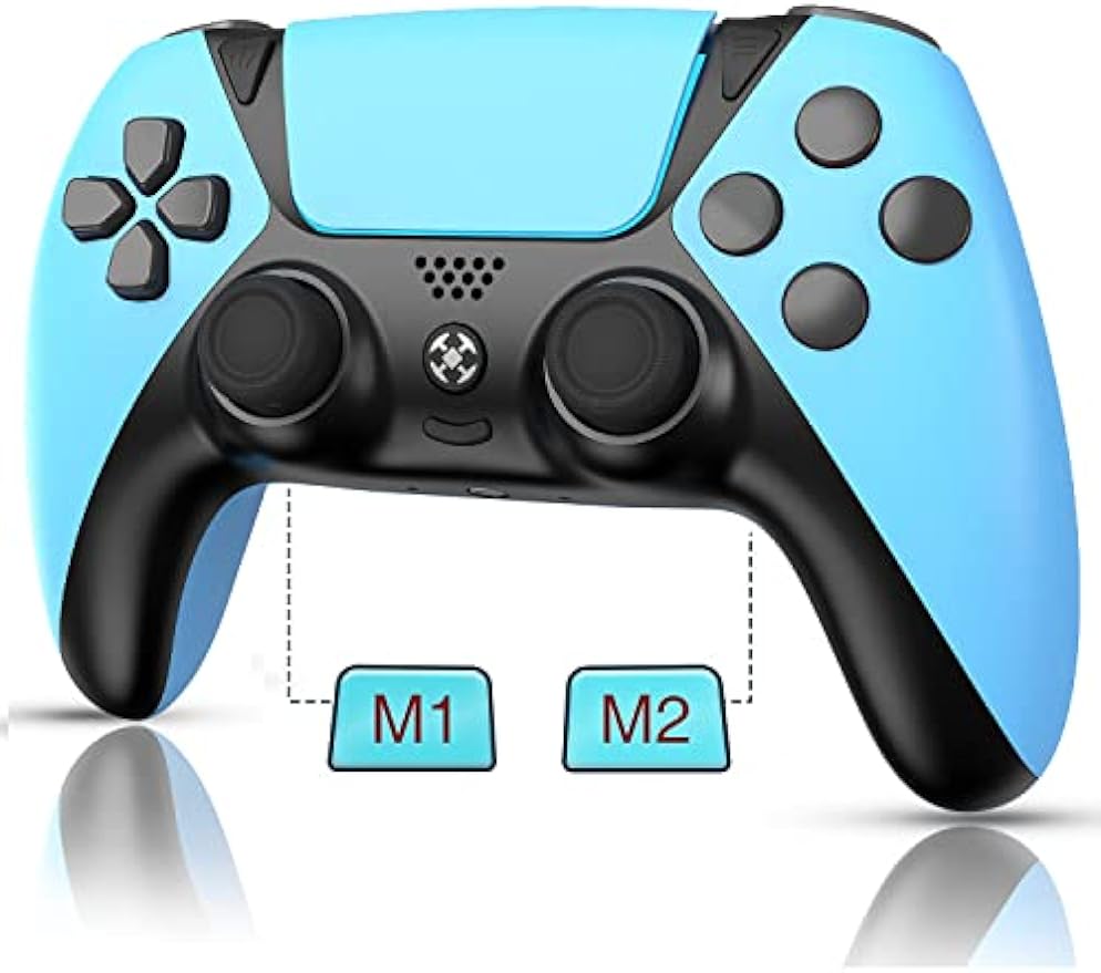 UGAME Ymir Gamepad for PS4 Controller, Elite Wireless Remote for Playstation 4 Controller Compatible with PS4/Slim/Pro/Steam/PC , with Upgraded Programming Function/Turbo/Motion Sensor/Dual Vibration( Blue)